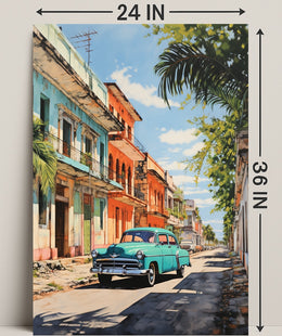 Vintage Vibes On A Sunny Street Vintage Poster