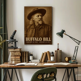 Buffalo Bill Portrait from American Old West Cultural Poster