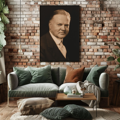 Herbert Hoover 31st President Sepia Photo