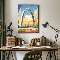 Gateway Arch in Vibrant Skyline National Park Poster