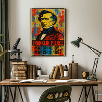 Franklin Pierce 14th President of the United States Street Art Mashup Poster