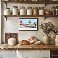 Cannes Beach Scene Poster PosterGoat