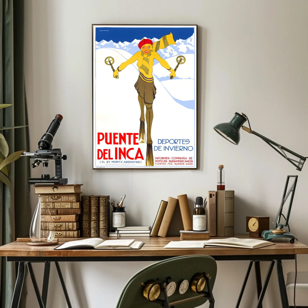 Puente Del Inca Winter Sports Poster