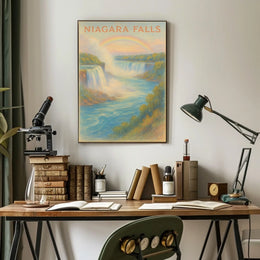 Niagara Falls Scenic Splendor Impressionist Travel Poster