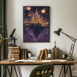 Mystical Floating Cityscape in a Fantasy or Mythology Poster