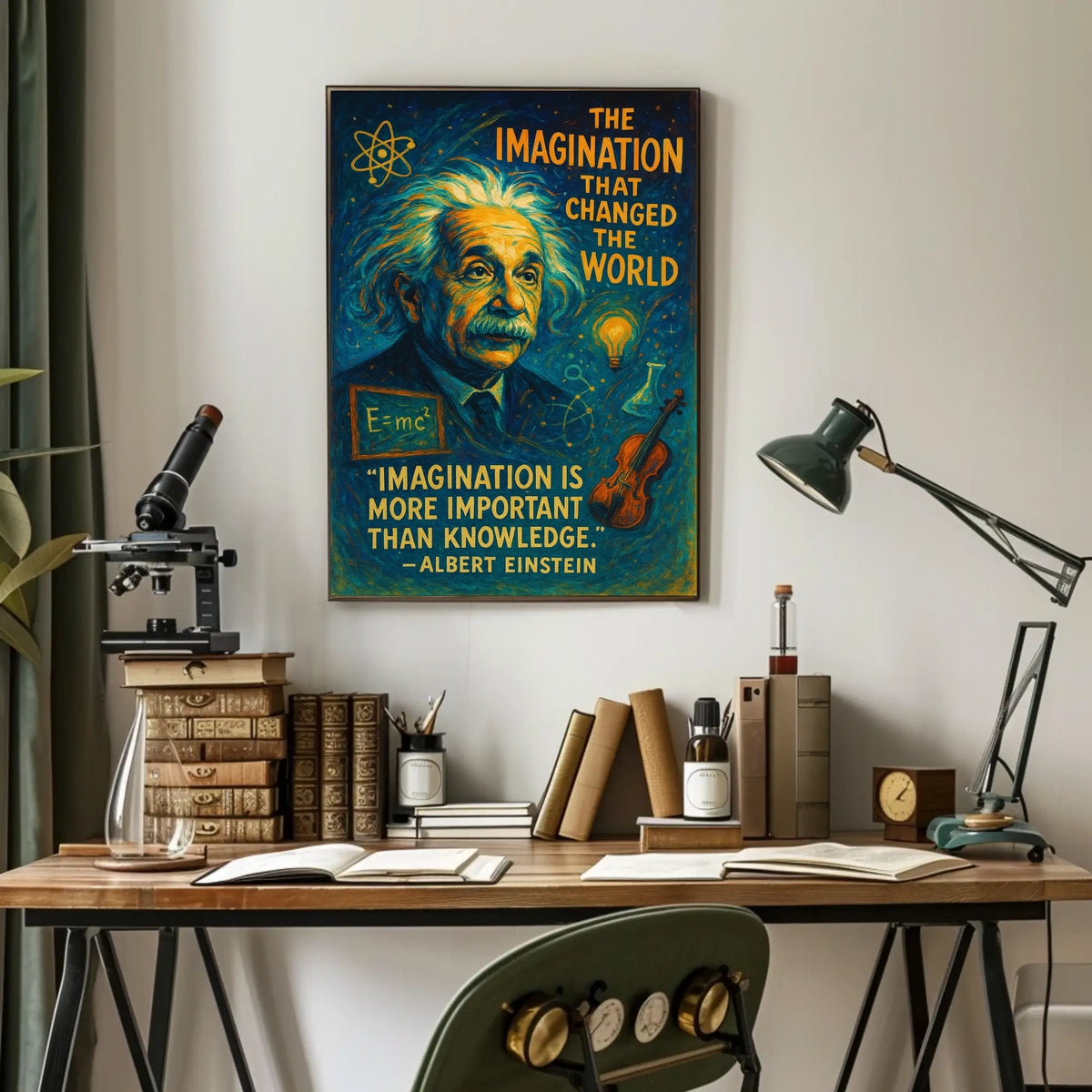 Inspiring Scientific Genius Surreal Art Poster Print