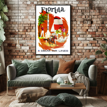 Florida Air Lines Travel Poster