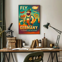 Germany Travel Adventure Retro-Modern Illustrated Travel Poster PosterGoat