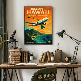Discover Hawaii Travel Poster Art Print PosterGoat