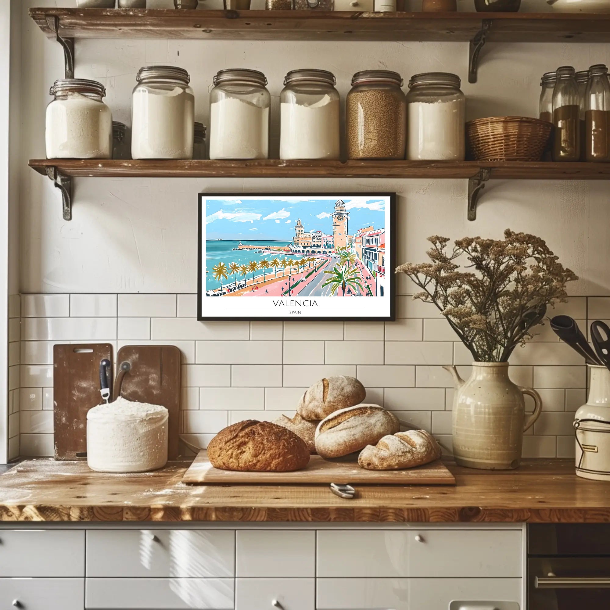 Valencia Coastal View Poster PosterGoat