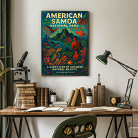 American Samoa National Park Artistic Travel Poster