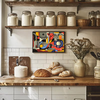 Vibrant Abstract Geometric Pop Art Poster Print