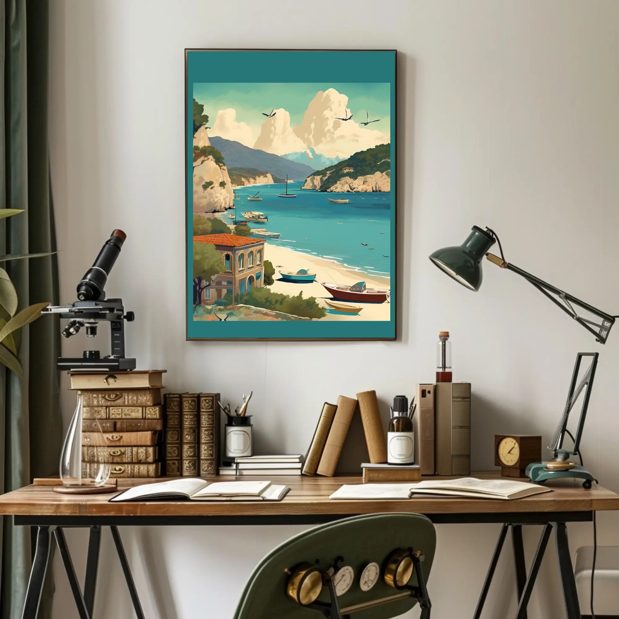 Serene Coastal Retreat Poster
