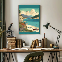 Serene Coastal Retreat Poster