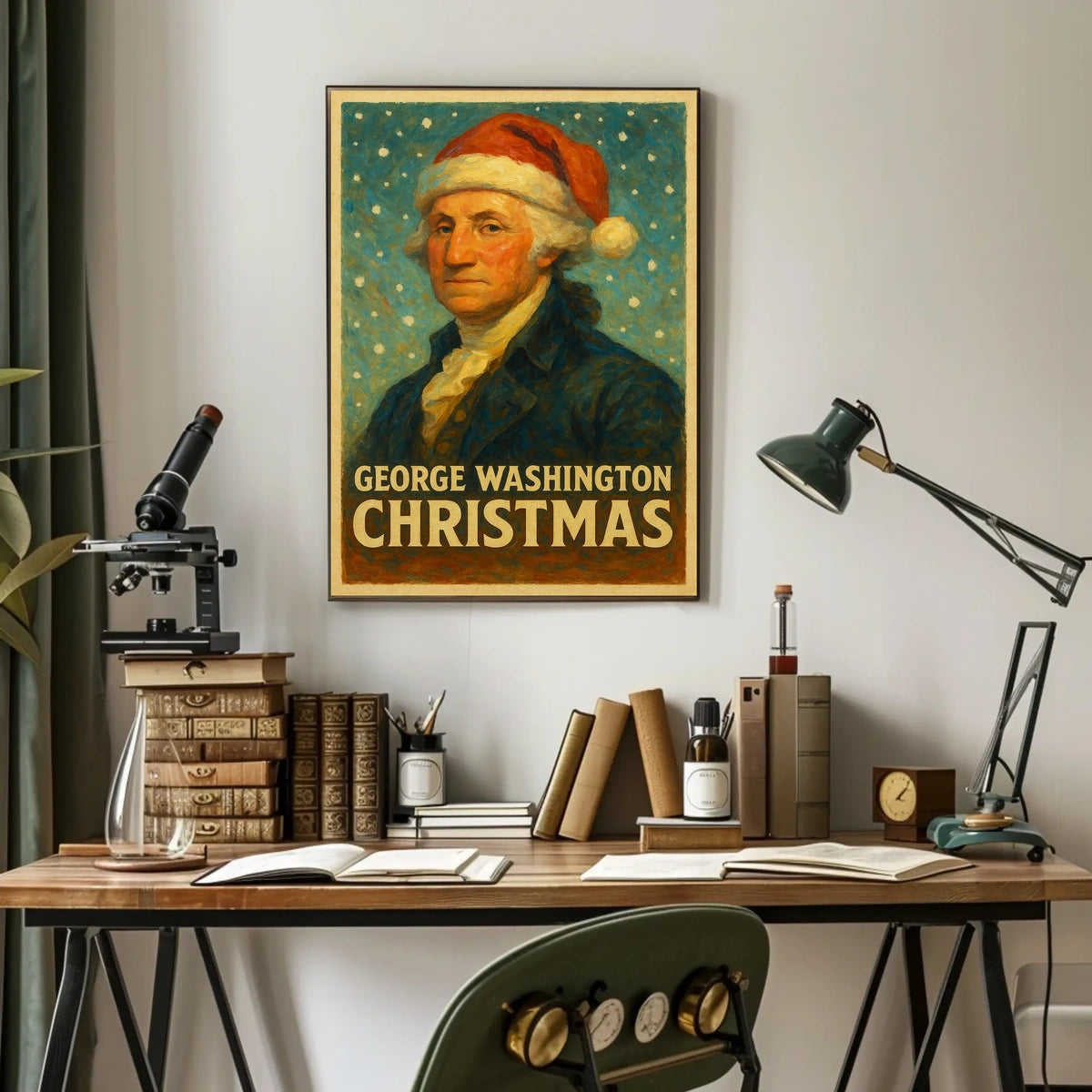 George Washington Christmas Poster