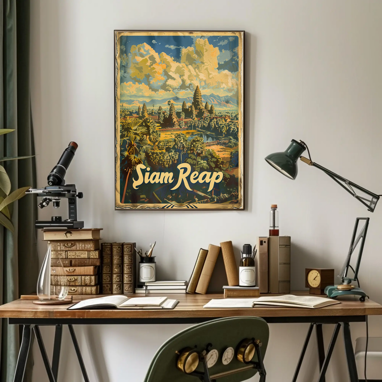Siem Reap Cambodia Angkor Wat Travel Poster