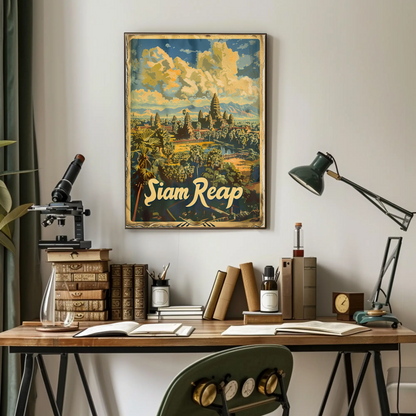 Siem Reap Cambodia Angkor Wat Travel Poster