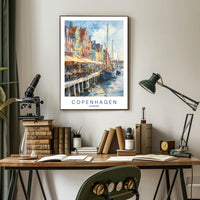 Copenhagen Waterfront Scene Poster PosterGoat