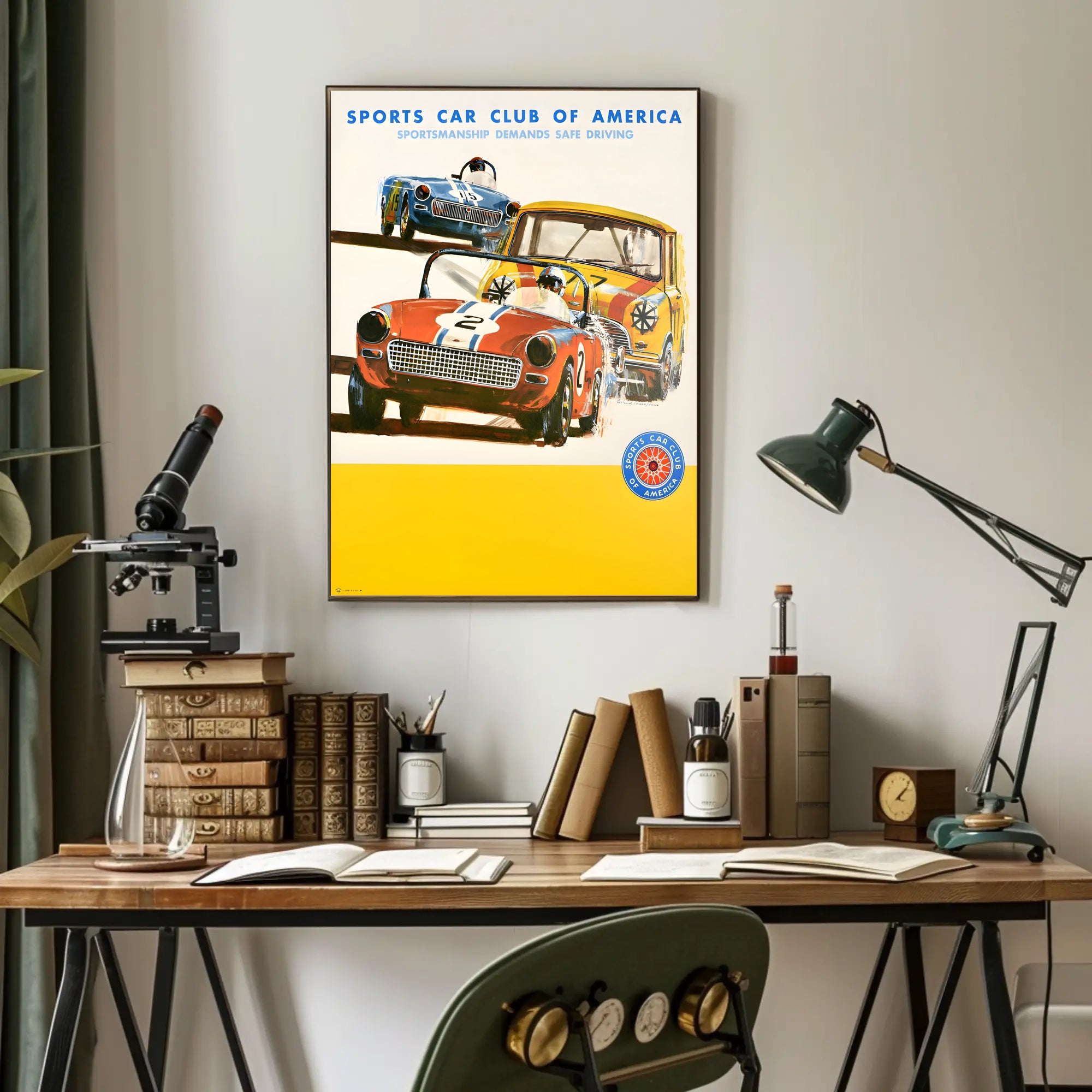 Sports Car Club of America Racing Poster