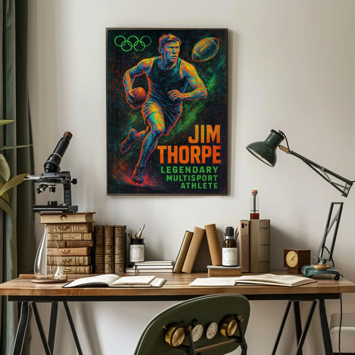 Celebrating a Sporting Legend Jim Thorpe Poster