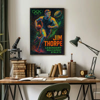 Celebrating a Sporting Legend Jim Thorpe Poster