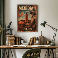 Meridian, Idaho Vintage Vintage Poster