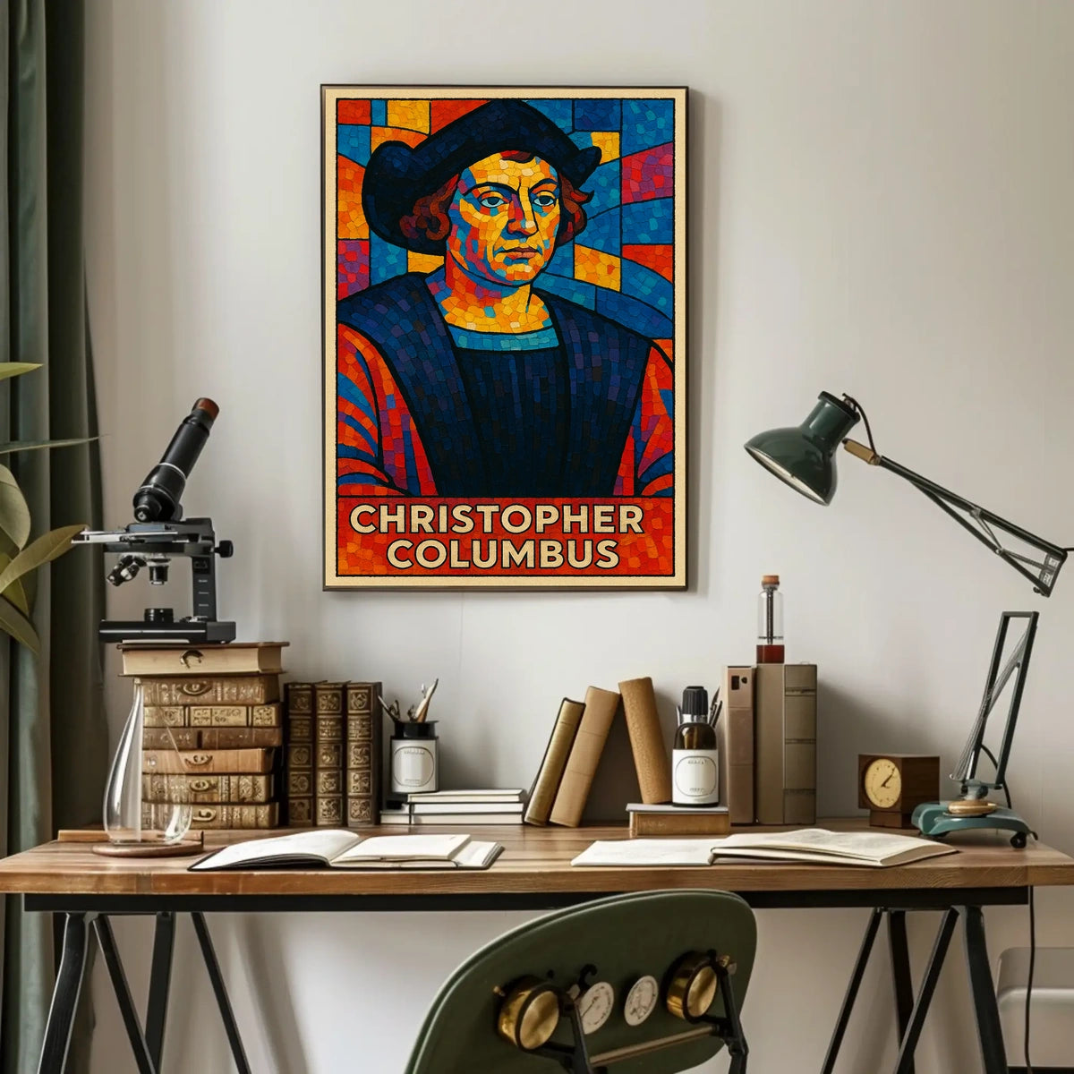 Christopher Columbus Mosaic Poster