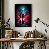 Neon Noir Cityscape Poster