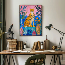 Cheetah Jungle Exotic Wildlife Art Poster - Animal Poster PosterGoat