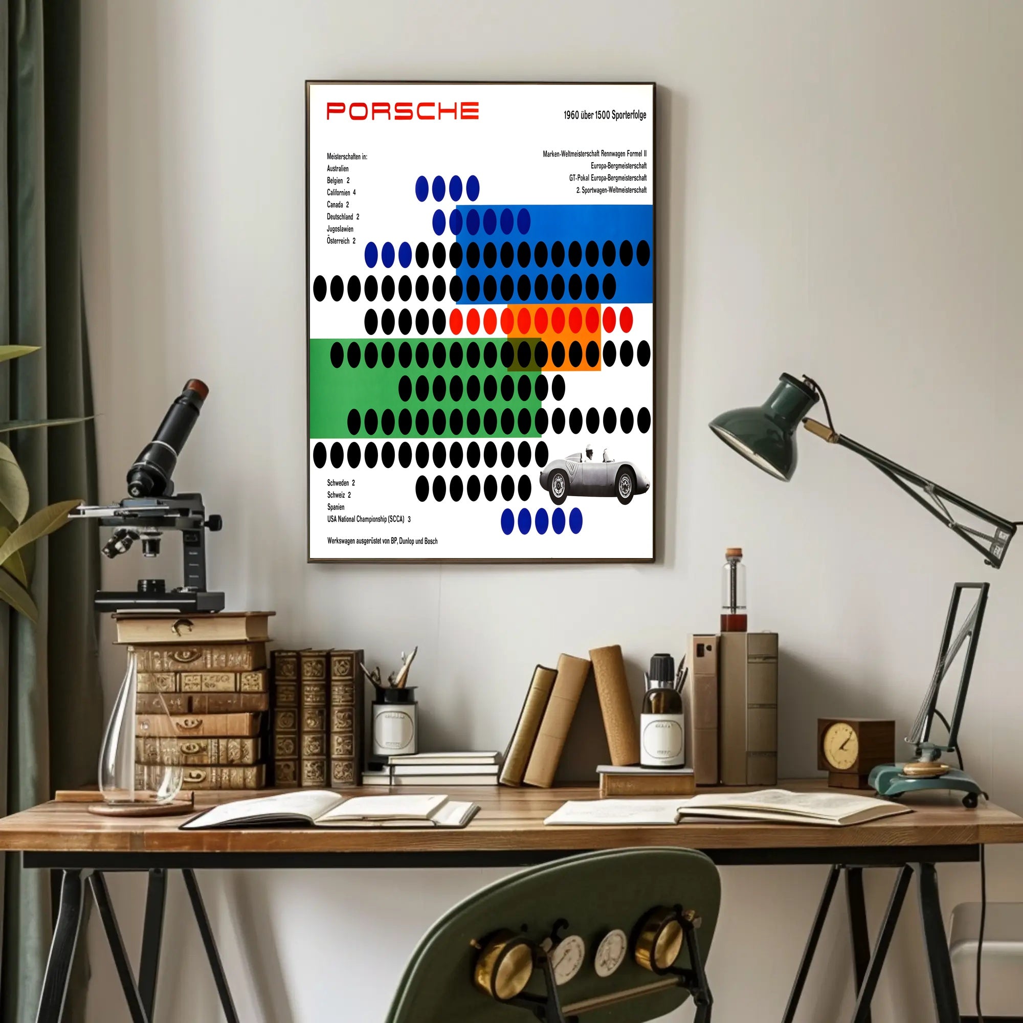 Porsche Racing Achievements 1960 Poster