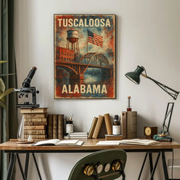 Tuscaloosa Scenic Vintage Cityscape Souvenir Poster