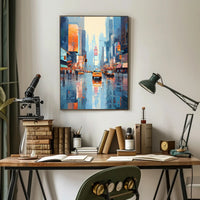 Cityscape Reflections Poster PosterGoat
