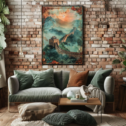 Vintage Travel Poster - Great Wall of China