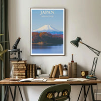 Mount Fuji Autumn Scene Cultural or Heritage Poster
