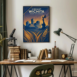 Vibrant Wichita Modern Cityscape: Urban or Cityscape Poster PosterGoat