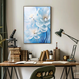 Blossoms In Blue Poster