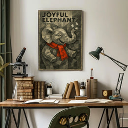 Joyful Elephant Poster
