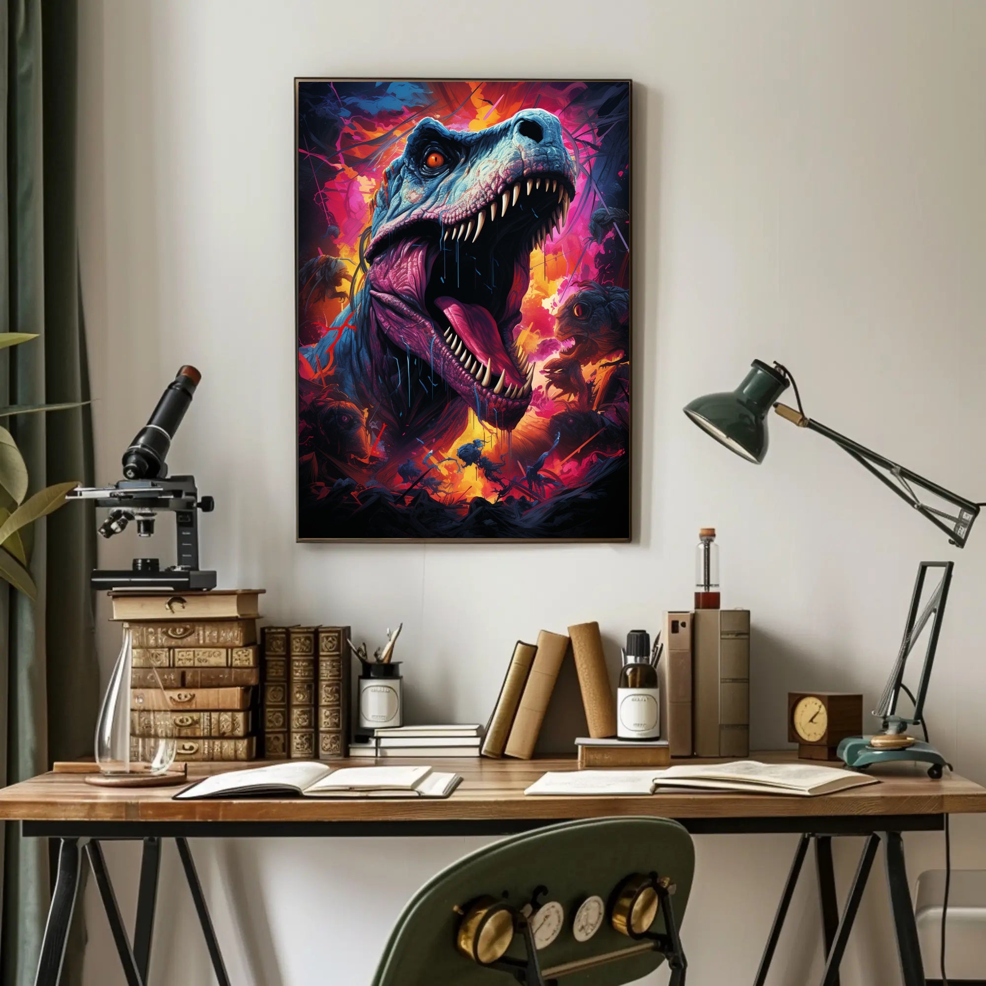 Roaring Prehistoric Fury Poster PosterGoat