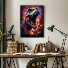 Roaring Prehistoric Fury Poster PosterGoat
