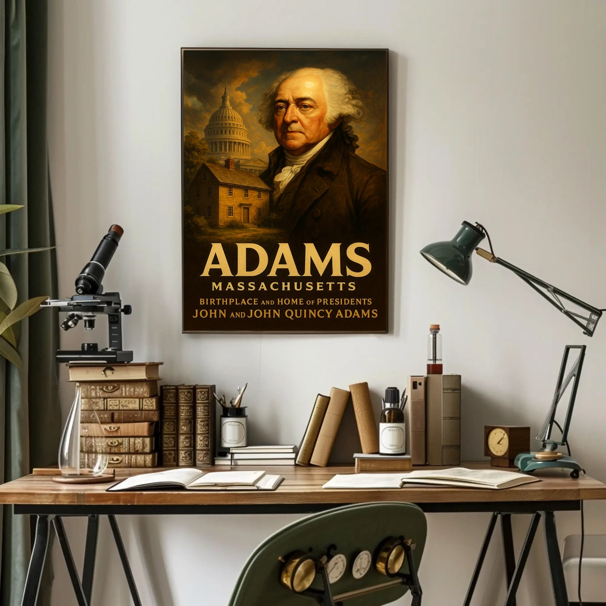 John And John Quincy Adams Poster