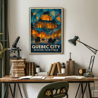 Quebec City Winter Fairytale Poster