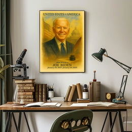 Joe Biden 46th President of the United States Vintage Watercolor Poster