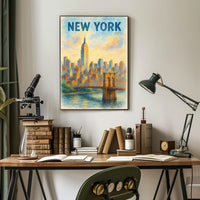 New York Water Color Poster
