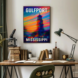 Gulfport Mississippi Coastal Travel Photography Poster