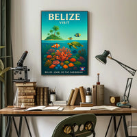 Visit Belize Jewel Of The Caribbean Poster