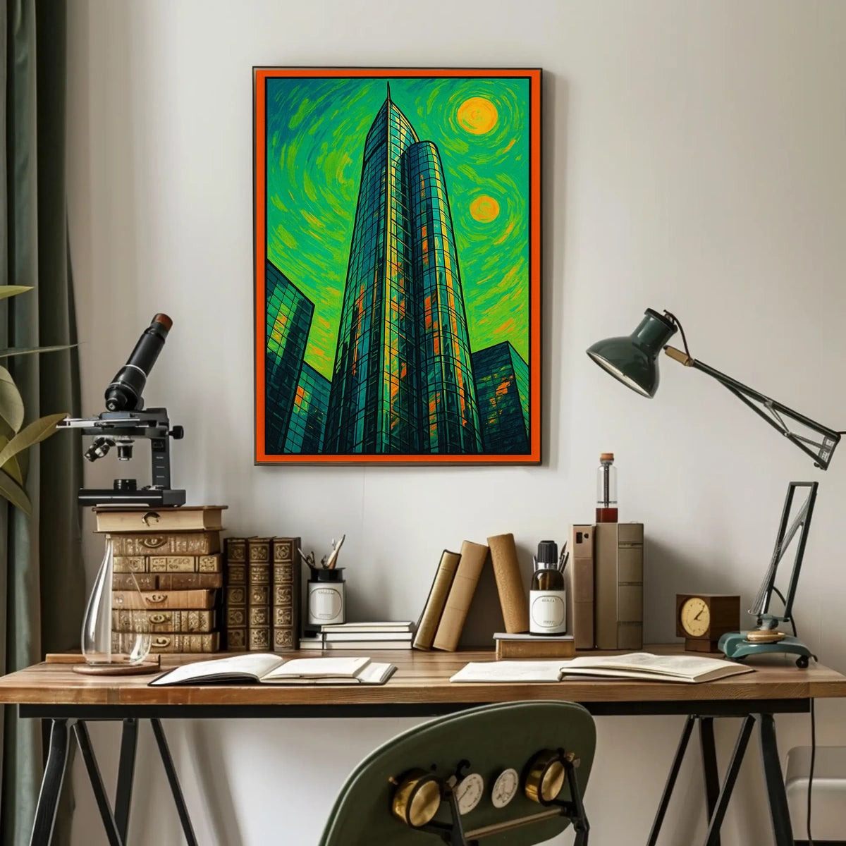 Abstract Urban Skyline Poster