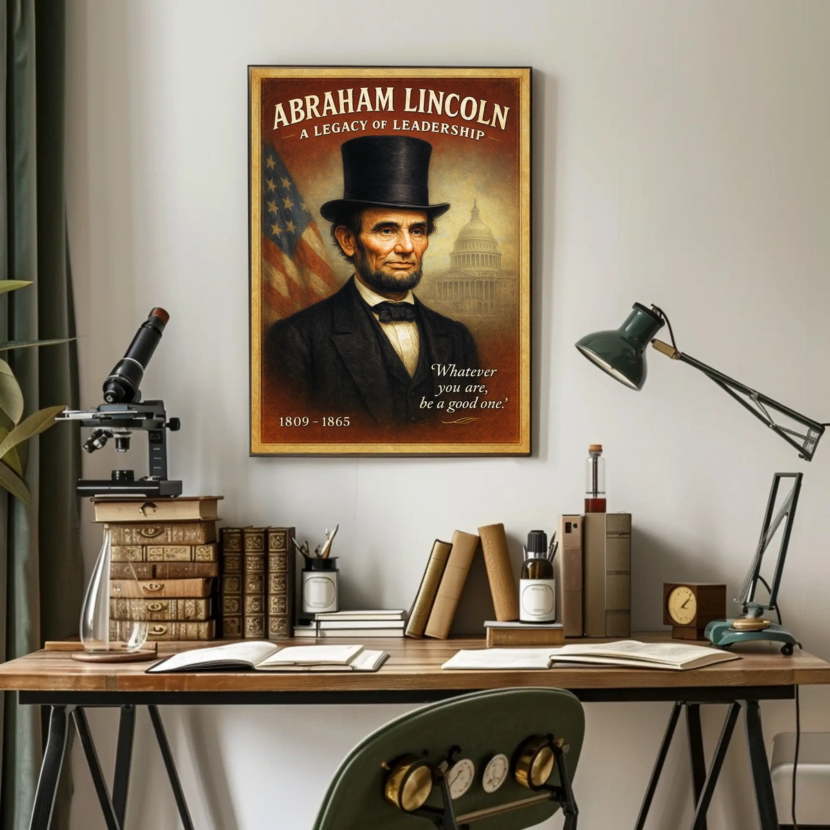Abraham Lincoln A Legacy of Leadership Poster