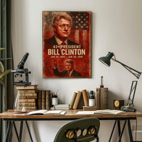 Bill Clinton 42nd President Poster