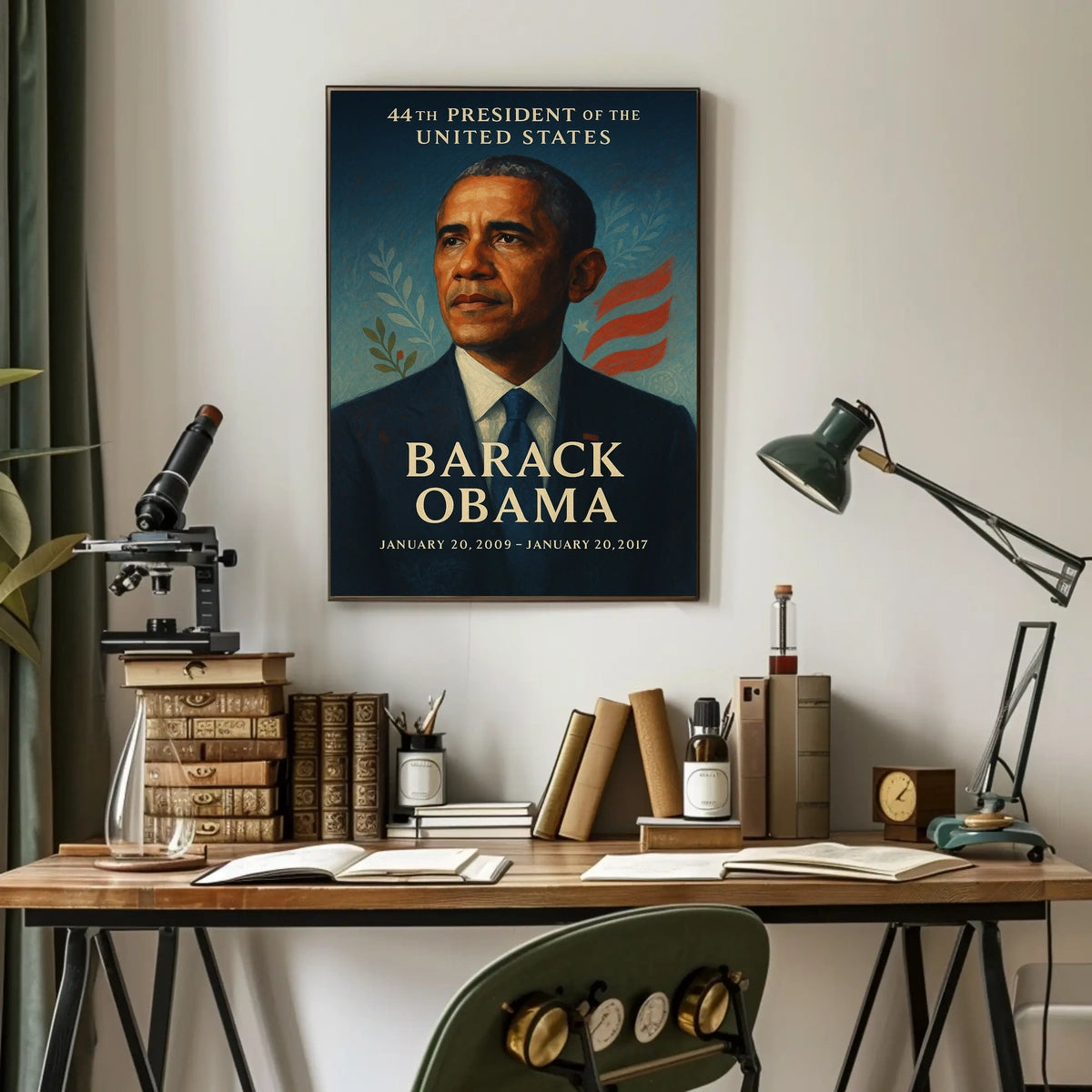 Barack Obama Classic Portrait Historical or Presidential Poster