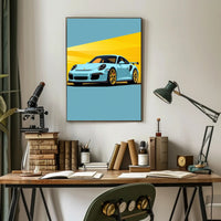 Sleek Speedster Illustration Poster PosterGoat